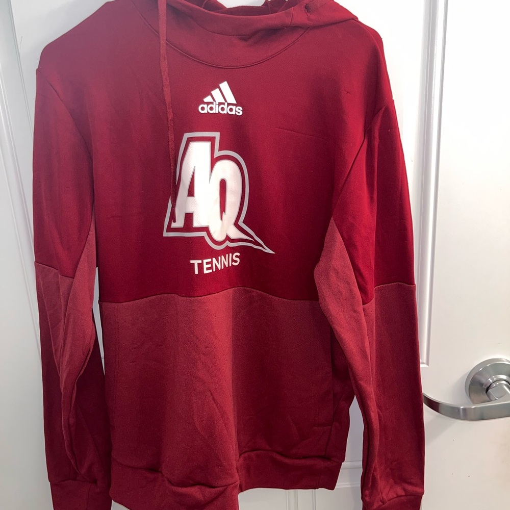 Adidas Maroon and Red Men's Hoodie